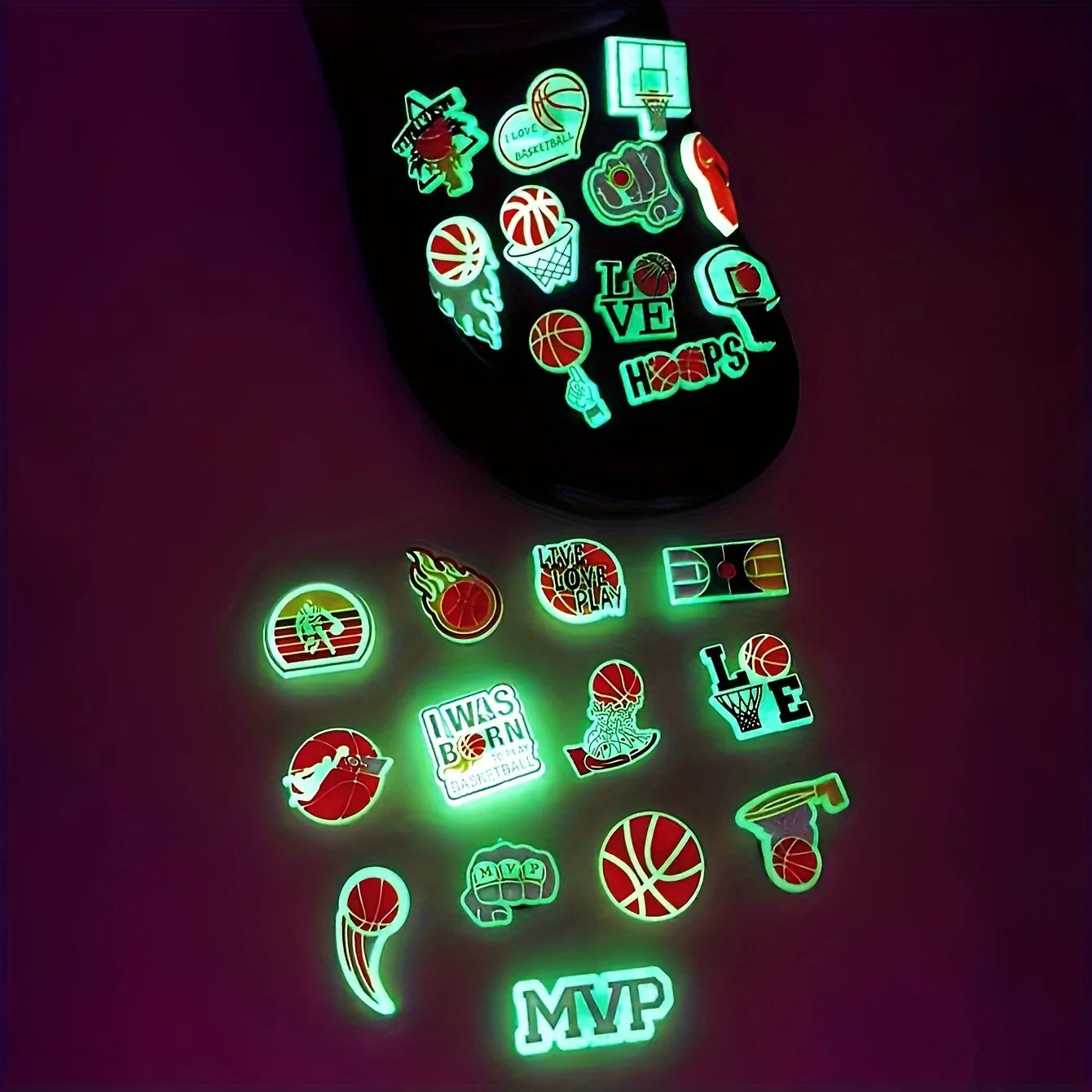 GLOWING NBA CHARMS (22 pcs)